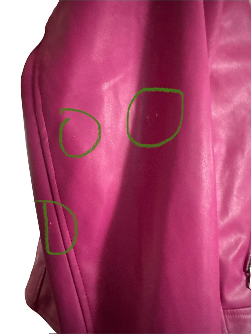 Torrid Women's Magenta Faux Leather Moto Jacket. Size 1X - Picture 4 of 4